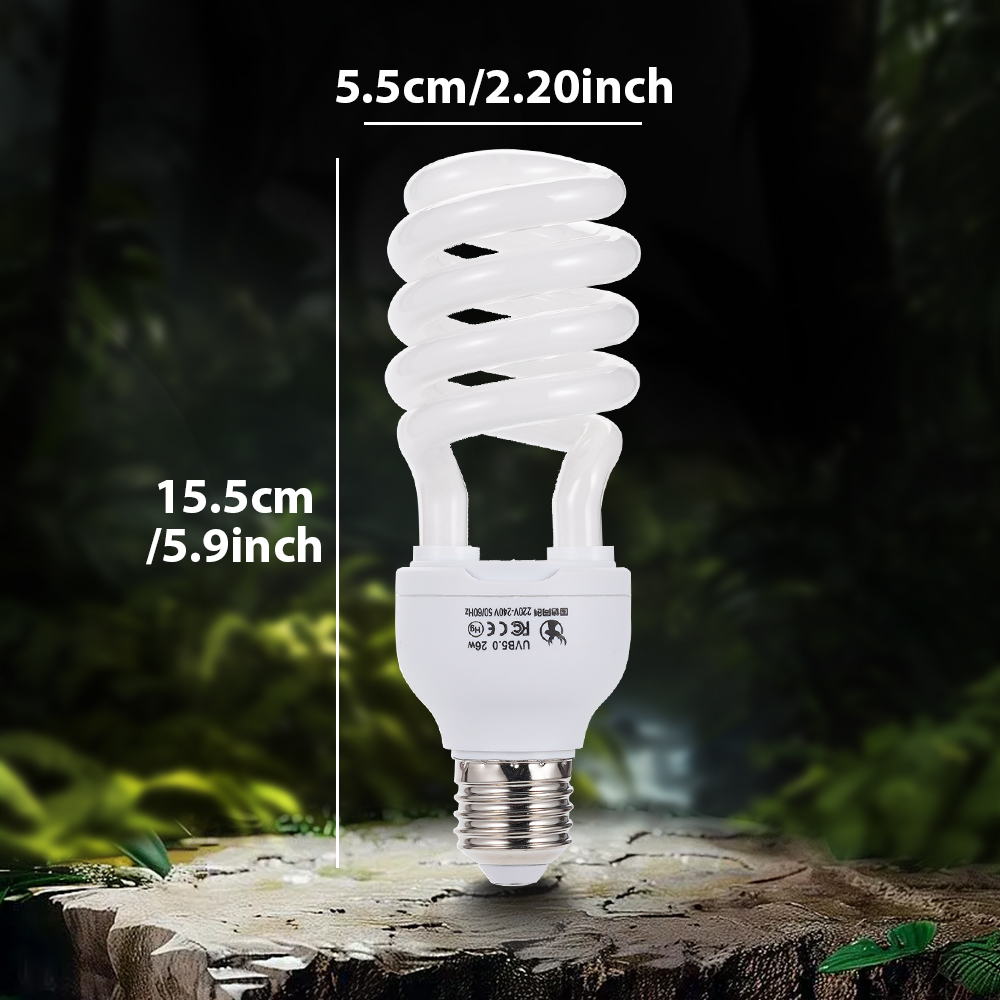 Reptile UVB Light Bulb26W5.0E2 - огляд і ціна Calcium Powder Reptile