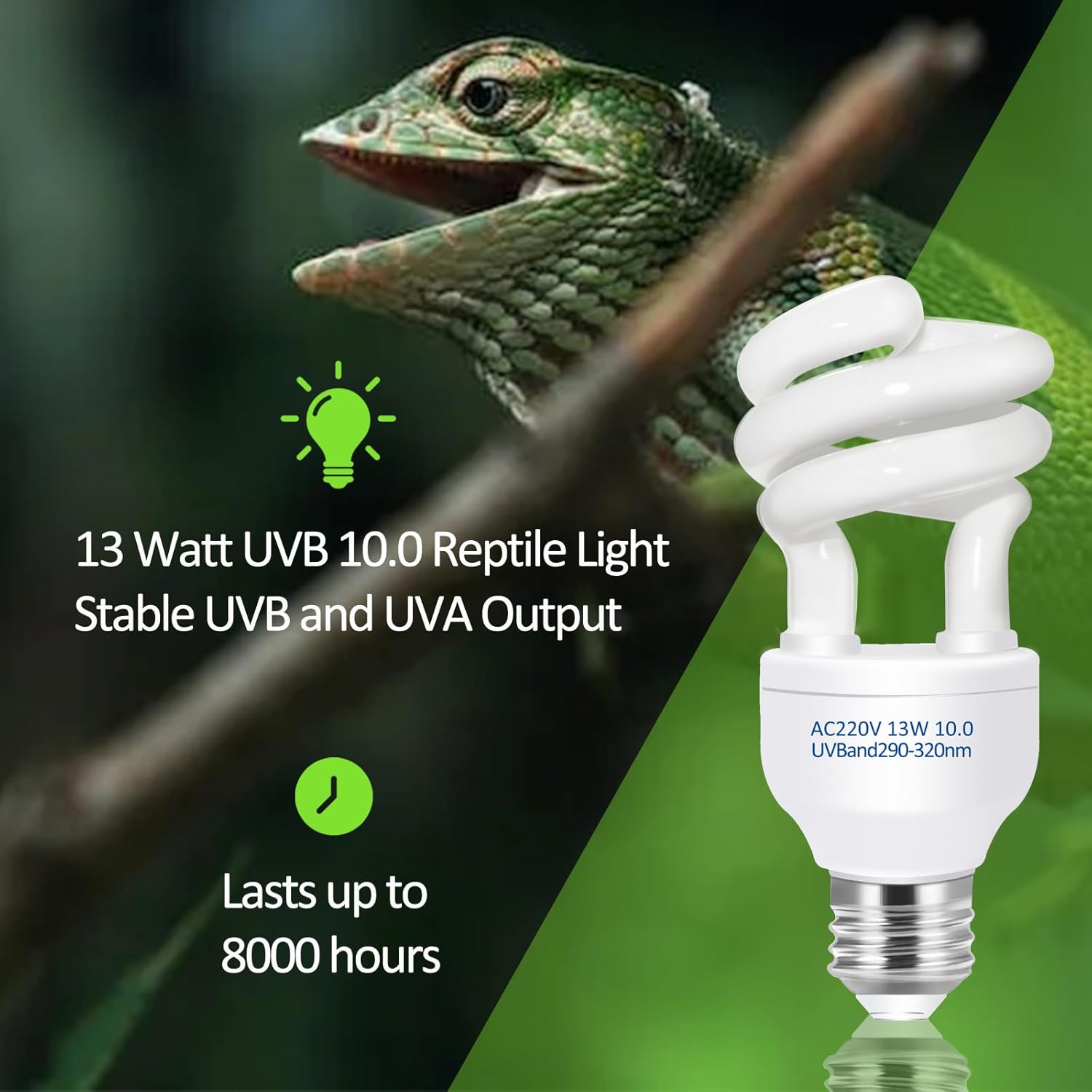 UVB 5.0 10.0 Reptile Heating L - огляд і ціна Calcium Powder Reptile