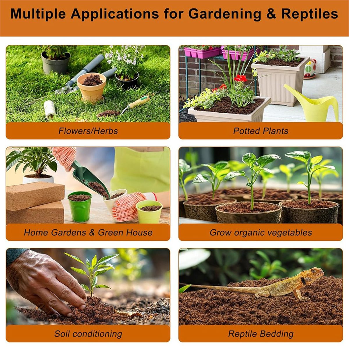HITL 3 Pack Bricks, for Plants - огляд і ціна Substrate Coconut Fiber